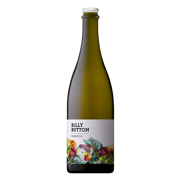 Billy Button Prosecco, a vibrant and crisp sparkling wine with lively citrus, apple, and a refreshing finish.