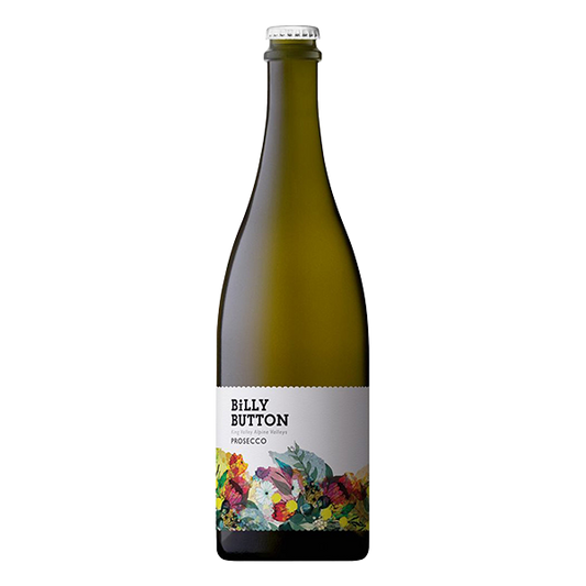 Billy Button Prosecco, a vibrant and crisp sparkling wine with lively citrus, apple, and a refreshing finish.