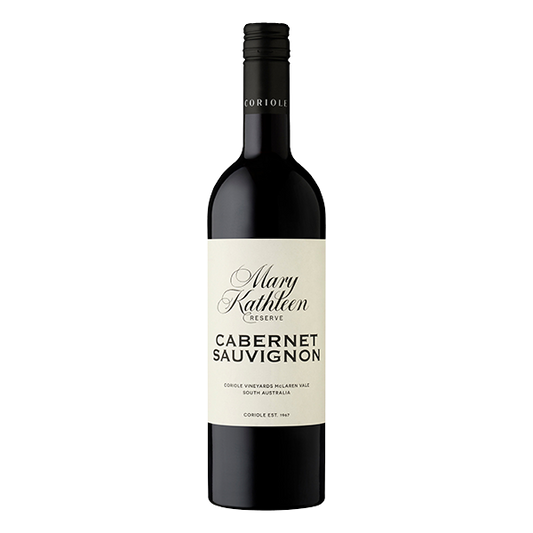 Coriole Mary Kathleen Reserve Cabernet, a premium McLaren Vale red with deep cassis, spice, and fine oak influence.