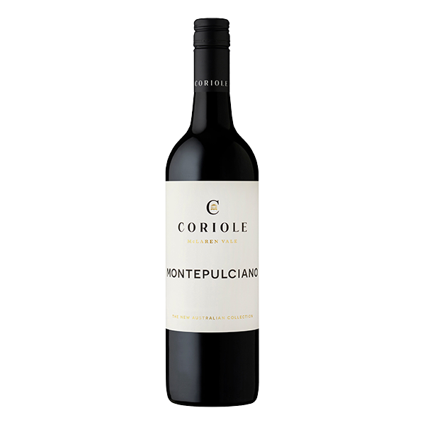 Coriole Montepulciano, a medium-bodied McLaren Vale red wine with cherry, plum, and savoury tannins.