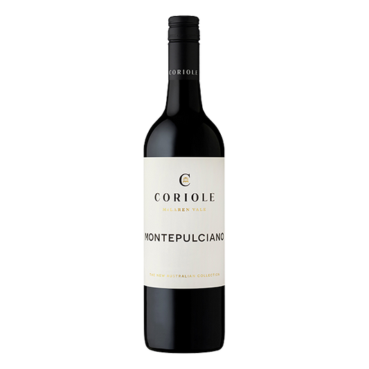 Coriole Montepulciano, a medium-bodied McLaren Vale red wine with cherry, plum, and savoury tannins.