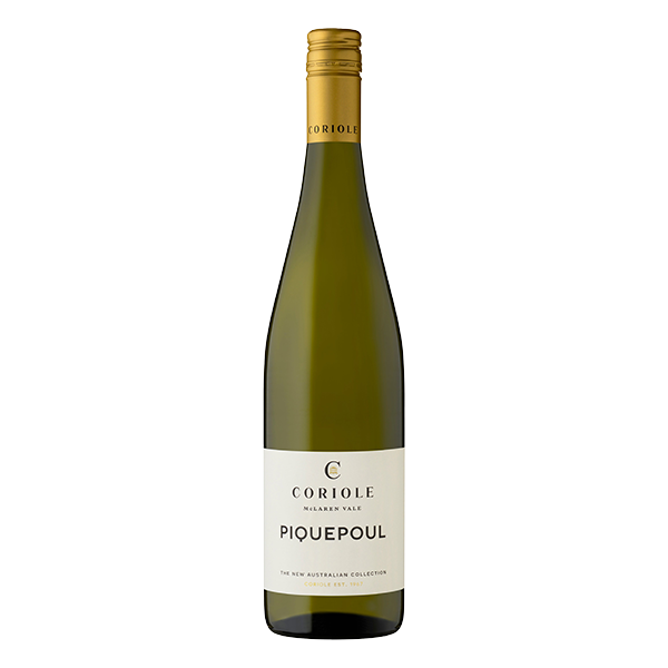 Coriole Piquepoul, a crisp and zesty McLaren Vale white with lemon, green apple, and mineral notes.