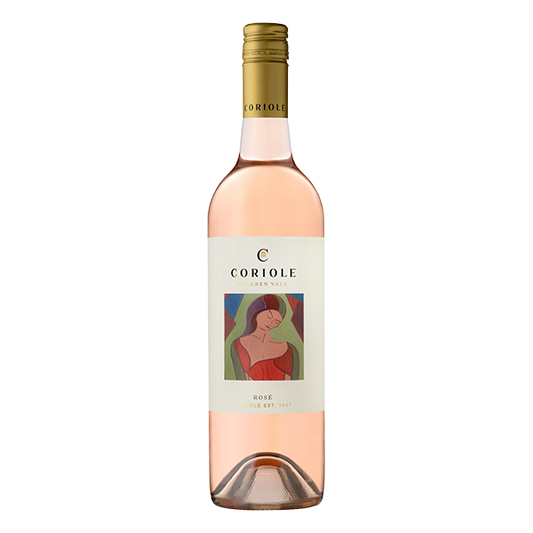 Coriole Rosé, a fresh and aromatic McLaren Vale rosé with wild strawberry, floral notes, and a dry finish.