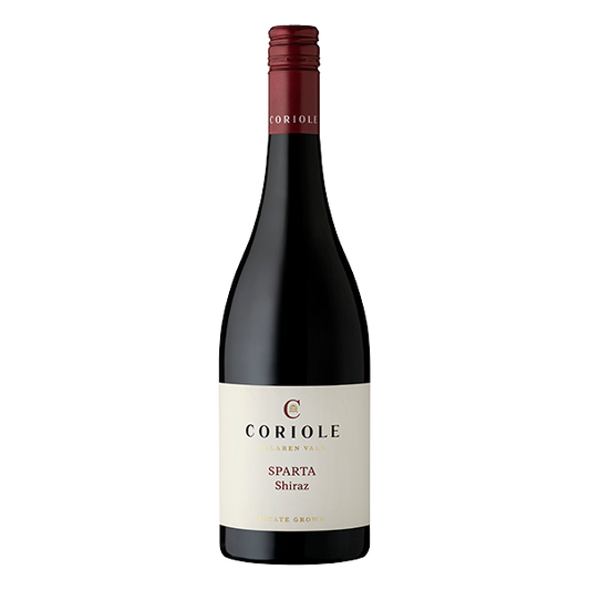 Coriole Sparta Shiraz, a bold McLaren Vale red with ripe blackberry, dark chocolate, and smooth tannins.