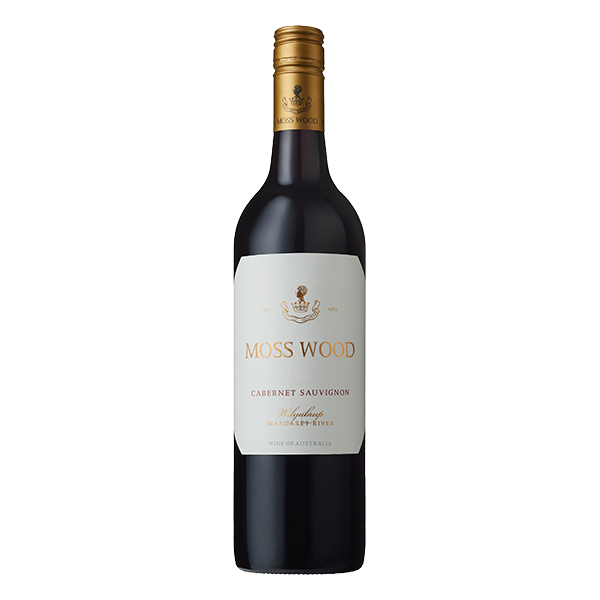 Moss Wood Cabernet Sauvignon, a prestigious Margaret River wine with blackcurrant, cedar, and velvety tannins.