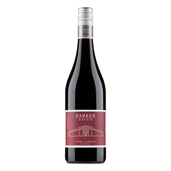 Parker Estate Cool Climate Shiraz, a refined red wine with dark fruits, red berries, white pepper, and silky tannins.