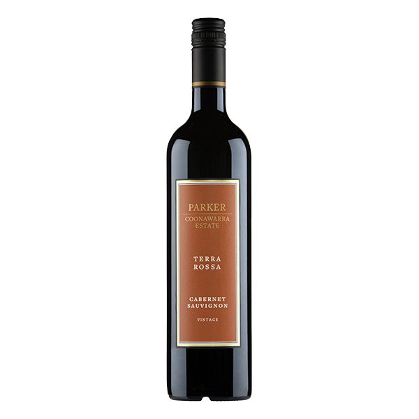 Parker Estate Terra Rossa Cabernet Sauvignon, a complex Coonawarra red wine with blackcurrant, dried herbs, and silky tannins.