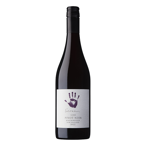 Seresin Leah Pinot Noir, a refined Marlborough red wine with violets, dark berry fruits, and supple tannins.