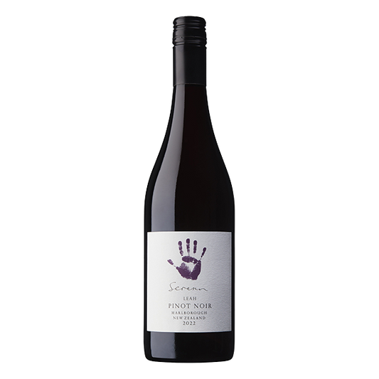 Seresin Leah Pinot Noir, a refined Marlborough red wine with violets, dark berry fruits, and supple tannins.